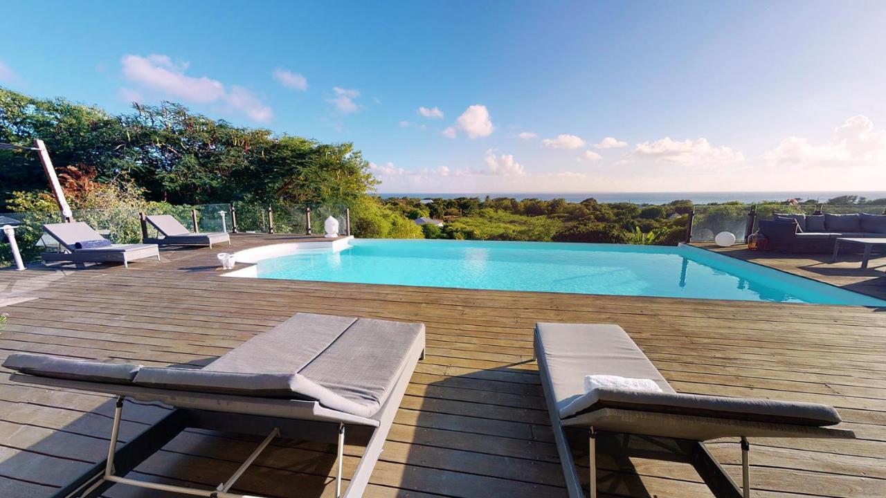 Villa Deluxe L'Hacienda Villa Vue Mer 180 Piscine Jacuzzi Proche Plage Marina Golf Pointe Des Chateaux Et Casino Jardin Clos Voyage Durable Saint-Francois  Exterior photo