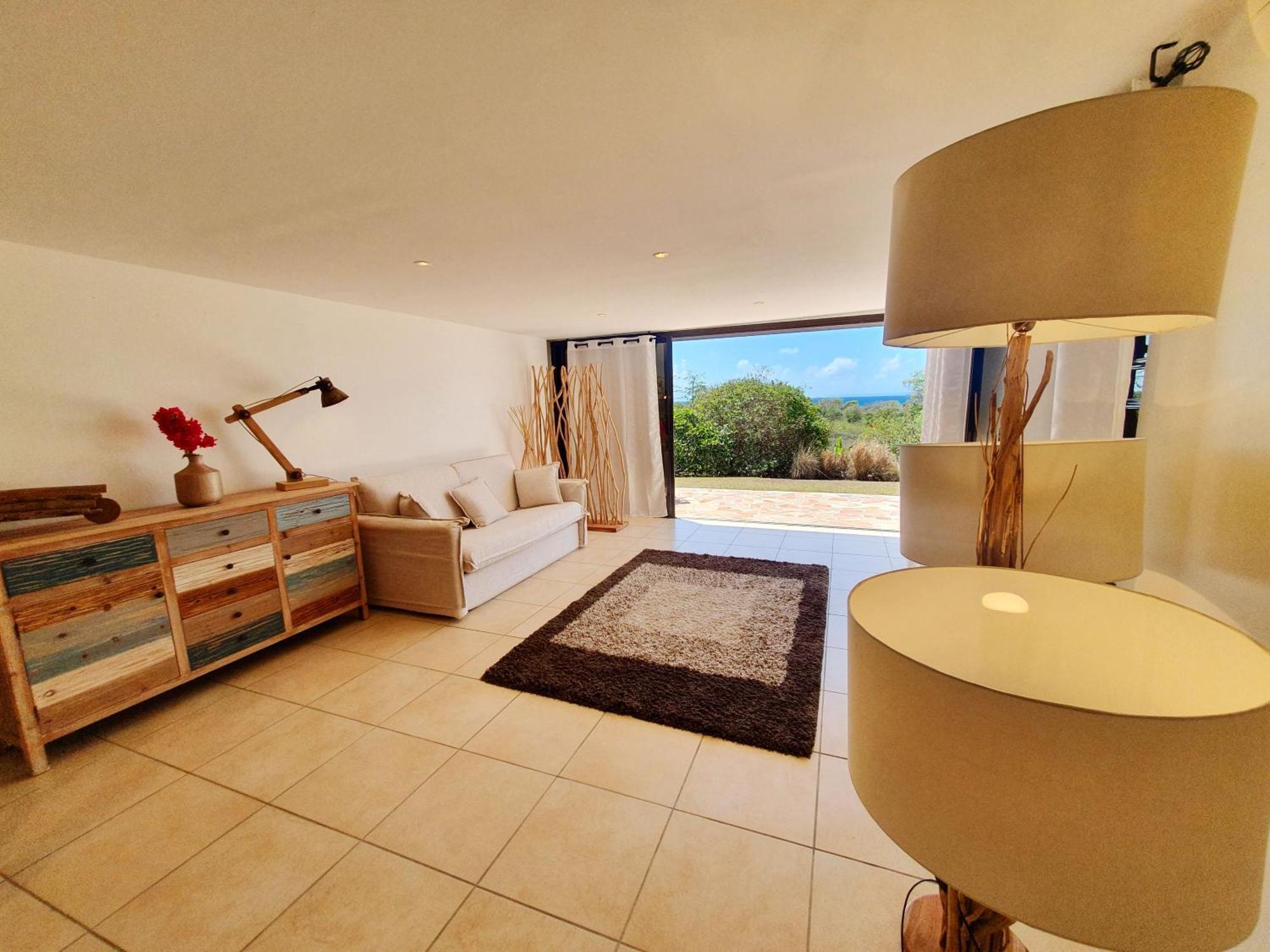 Villa Deluxe L'Hacienda Villa Vue Mer 180 Piscine Jacuzzi Proche Plage Marina Golf Pointe Des Chateaux Et Casino Jardin Clos Voyage Durable Saint-Francois  Room photo
