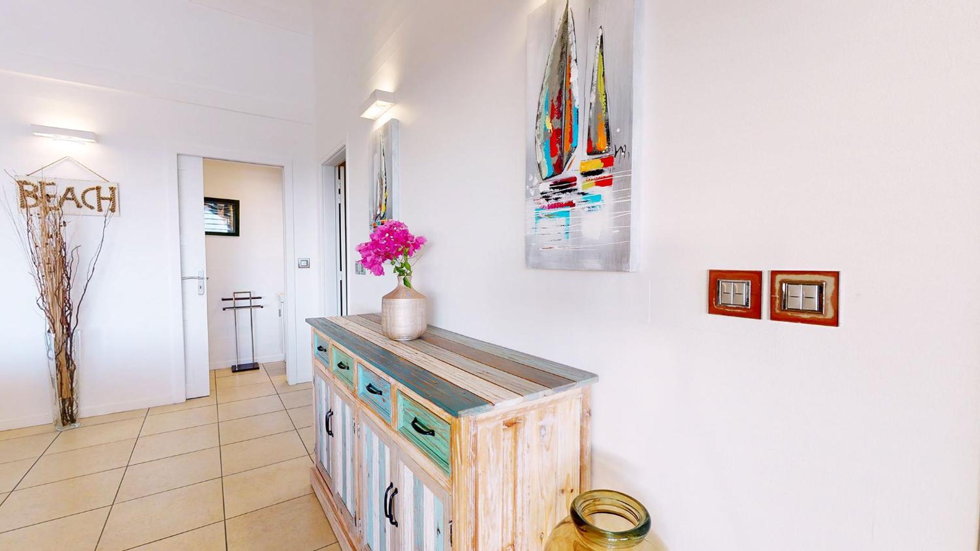 Villa Deluxe L'Hacienda Villa Vue Mer 180 Piscine Jacuzzi Proche Plage Marina Golf Pointe Des Chateaux Et Casino Jardin Clos Voyage Durable Saint-Francois  Room photo