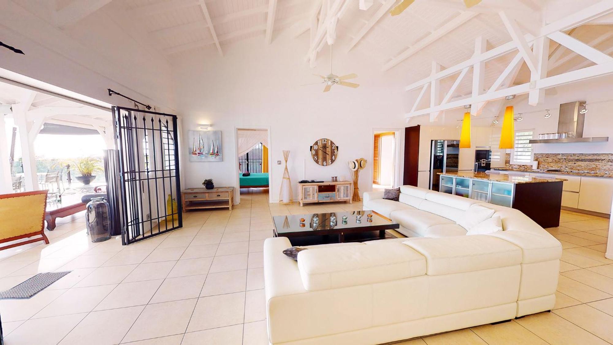 Villa Deluxe L'Hacienda Villa Vue Mer 180 Piscine Jacuzzi Proche Plage Marina Golf Pointe Des Chateaux Et Casino Jardin Clos Voyage Durable Saint-Francois  Room photo