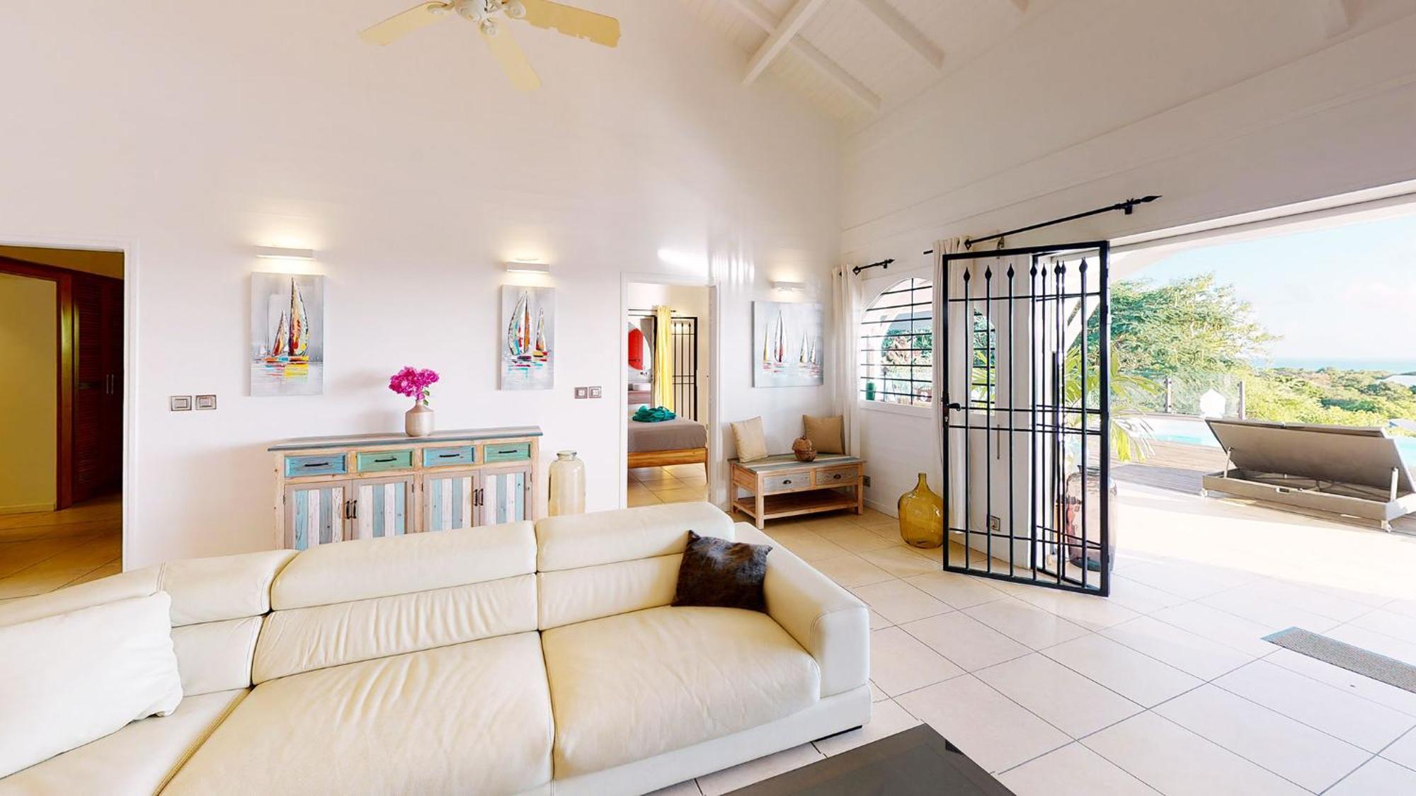 Villa Deluxe L'Hacienda Villa Vue Mer 180 Piscine Jacuzzi Proche Plage Marina Golf Pointe Des Chateaux Et Casino Jardin Clos Voyage Durable Saint-Francois  Room photo